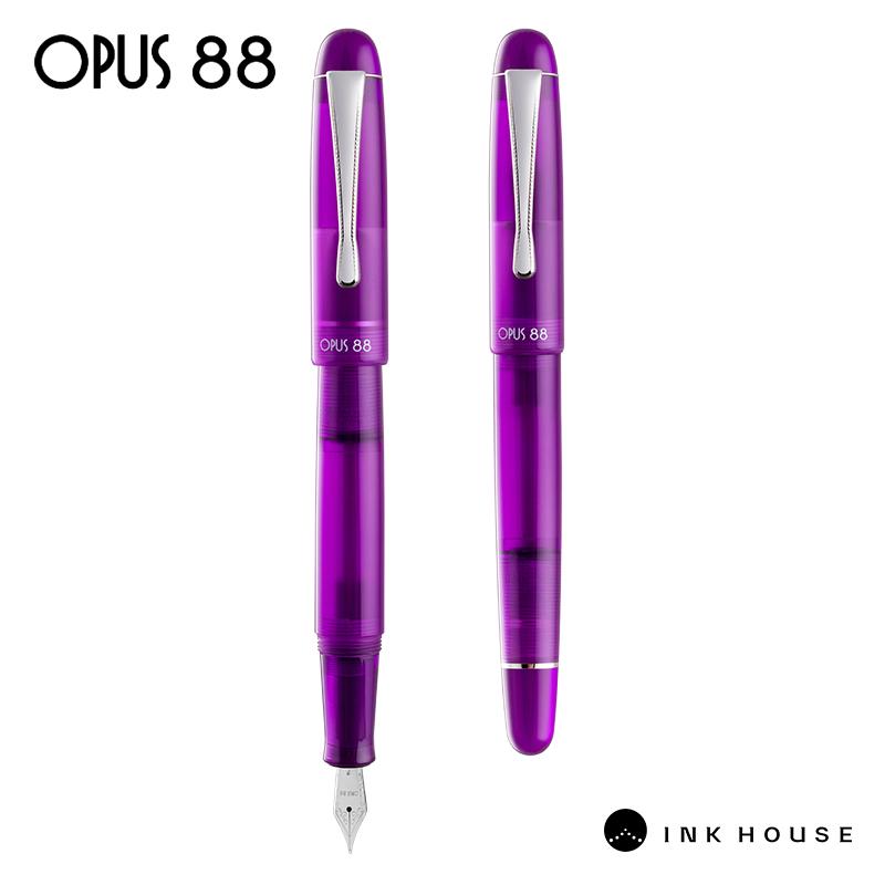 

OPUS 88 PICNIC Ручка-пір яна з крапельницею Обмежена серія Прозора демонстраційна ручка для початківців з гладким пером JOWO Ідеальний подарунок F Nib (0.5MM ) фіолетовий