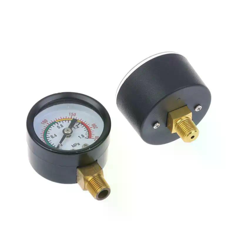Pressure Ring Instrument Gauge Air Compressor Pneumatic Hydraulic Fluid 0-12bar / 0-170PSI Easy to Read Dial Measu