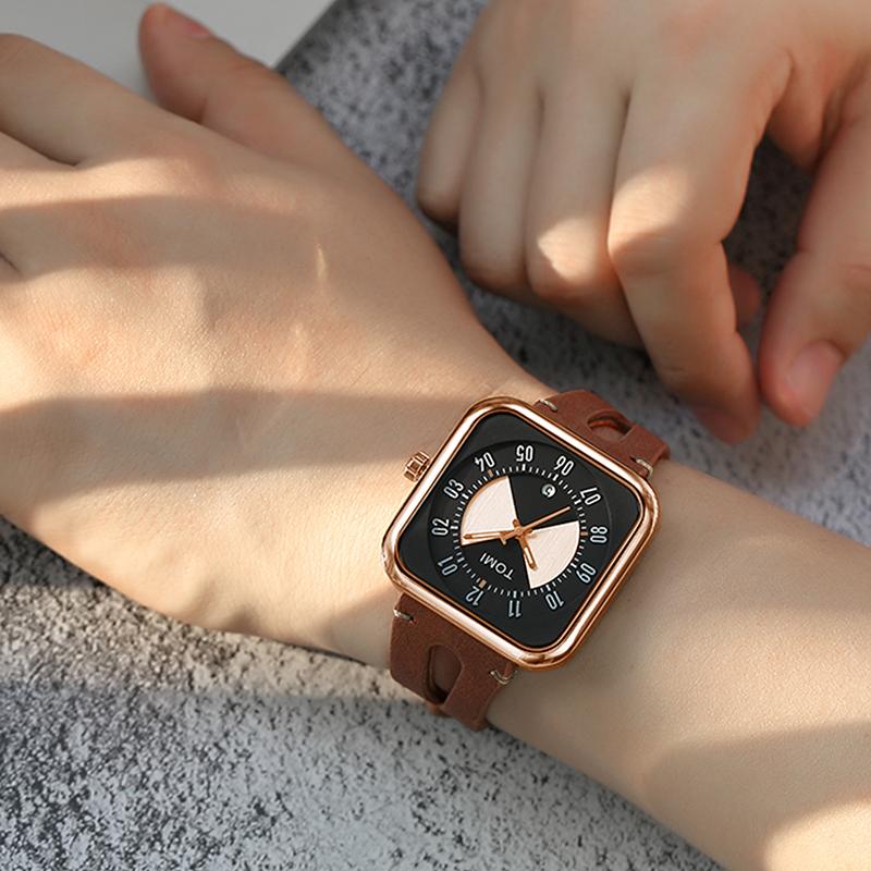Fashion Square Watch Men's and Women's Simple and Atmospheric Business Leisure Trend Quartz Electronic Watch
