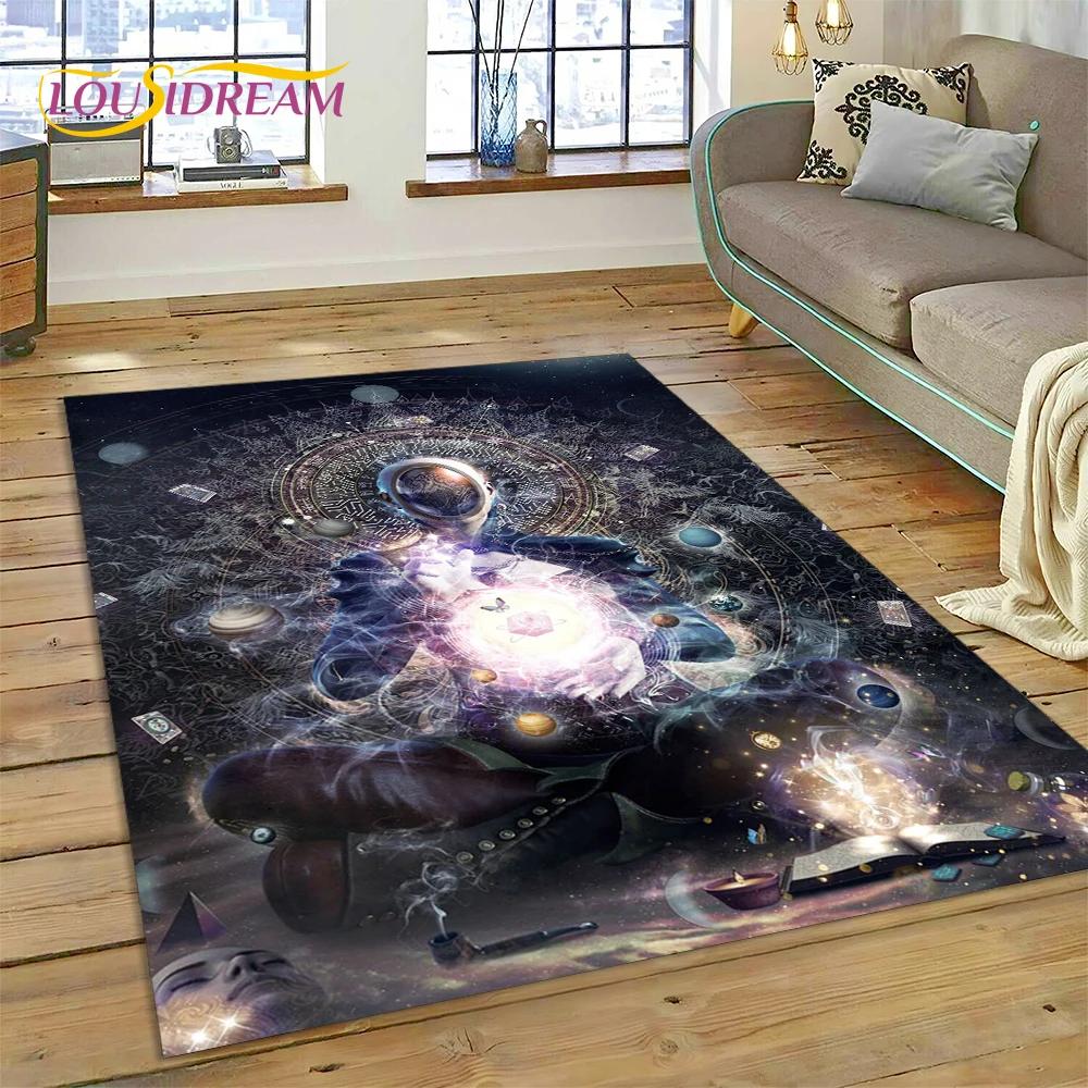 3D Yoga Zen Naturalize Meditation Rainbow 7 Chakra Area Rug,Carpet for Living Room Bedroom Sofa Doormat Decor,Non-slip Floor Mat