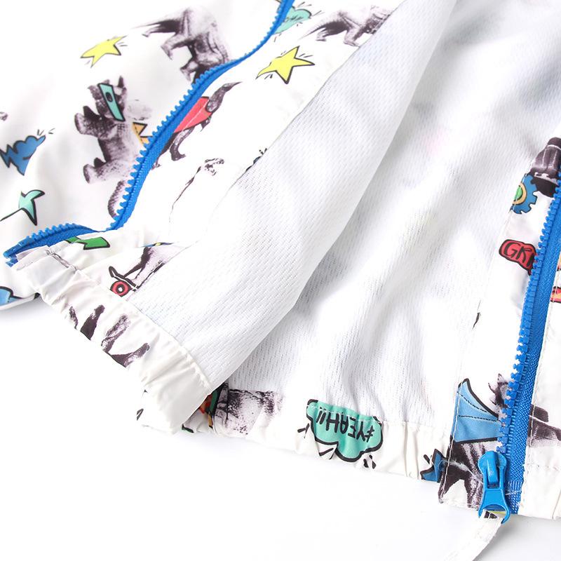Children's Spring Boys Cartoon Jacket Zip Thin Hoodie