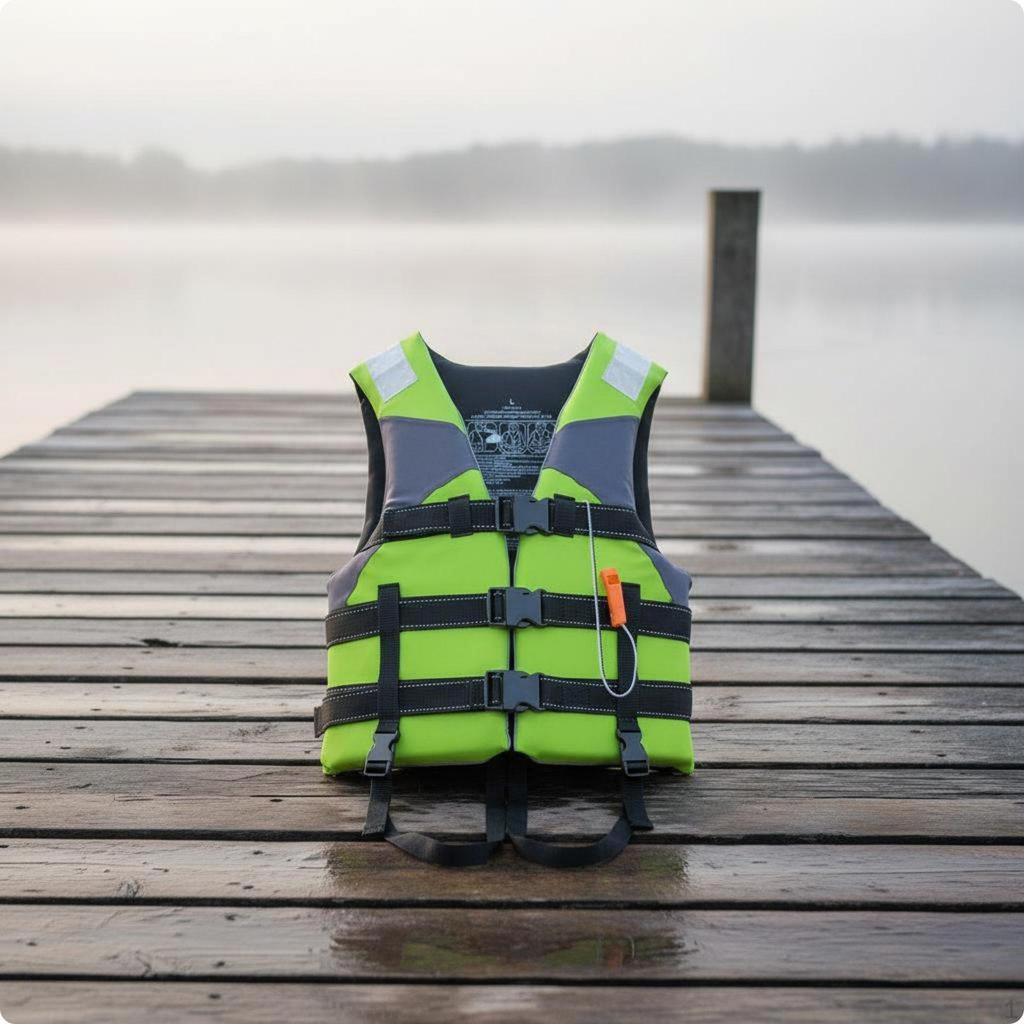 Adult PFD High Buoyancy Fishing Flotation Device Thickened Padding Buoyant Vest for Adults,
