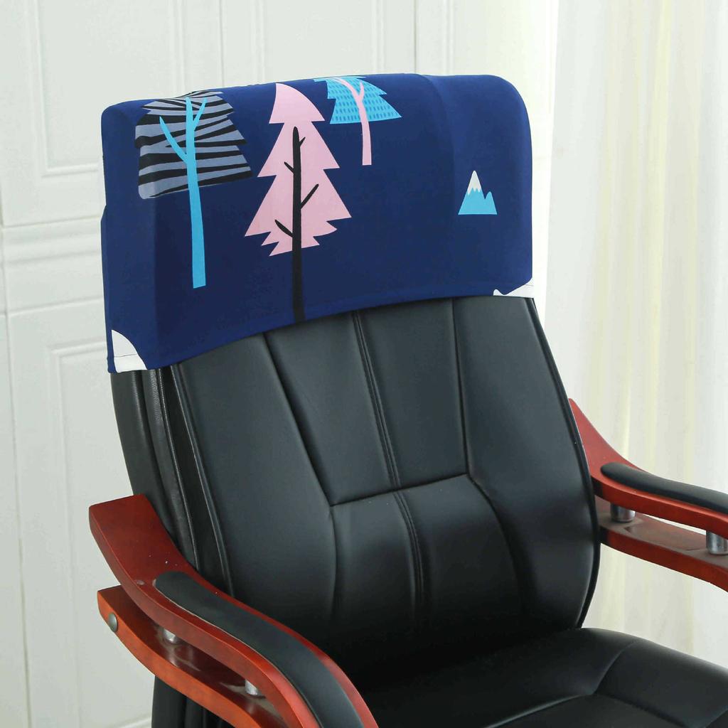 Elastic Boss Chair Headpillow Case Office Chair Cover Swivel Chair Headpillow Case Computer Chair Headpillow Seat Dustproof Head Cover