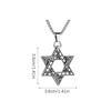 Judaism Hexagram Chic Necklaces Steel Pendant Wearing Retro Accessories Punk Accessory Stainless Dangling for Men and Boys