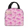 Cartoon Cute Dinosaur Pattern Insulated Lunch Bag for Kids School Cooler Thermal Food Box Tote Leakproof Lunch Boxes Container