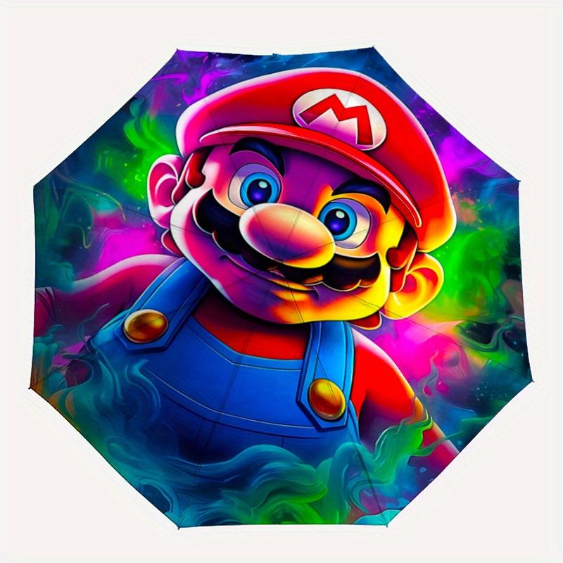 1pc Colorful Super Mario Automatic Opening and Closing Folding - A Good Choice for Gifts, Fashionable and Convenient Umbrella With Cute Cartoon Charac