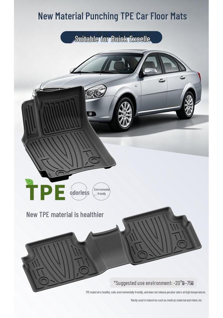 Eco-Friendly TPE Floor Mats for Buick Excelle (2004-2020) - Waterproof, Wear-Resistant
