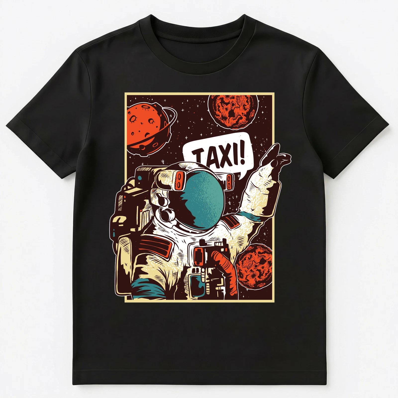 Astronaut In Space Retro Style Graphic Unisex T-Shirt 4XL