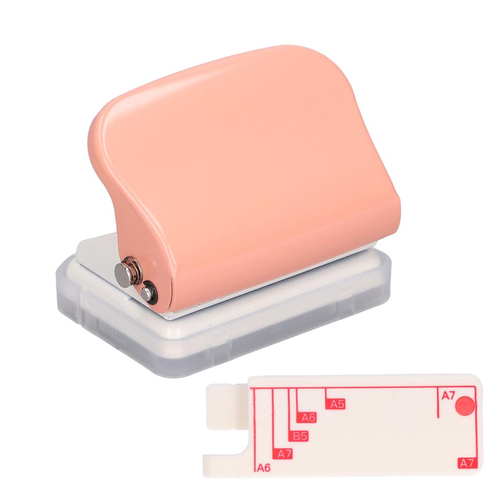 Hole Punch Ruler Design Quick Positioning 3 Holes Metal Paint Body Loose Leaf Puncher for Documentation