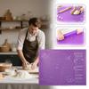 Kitchen Baking Mat Silicone Kneading Pad Non Stick Dough Rolling Mat with Measurement Markings Circular Guides for Home Cooks