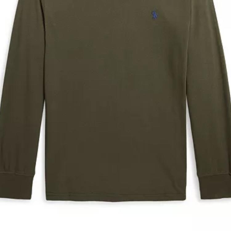 Polo Ralph Lauren Solid Color Crew Neck Pullover Casual Long Sleeve Kids Sweaters Army-Green 323854677-062
