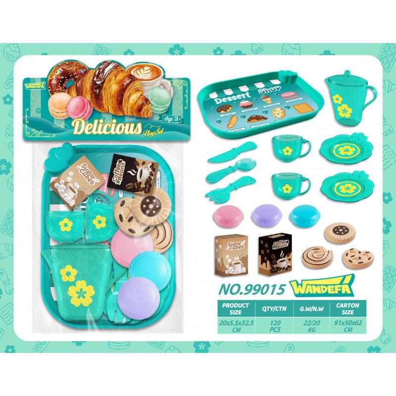 DIY Children s Home Play Afternoon Tea Kitchen Toy Simulation Food Pastry Girl Tea Break Multi Color Set for Children Gifts