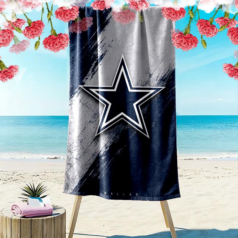 Dallas Cowboys Print Beach Towel, Large Soft Quick Dry Towel for Beach Camping Swimming