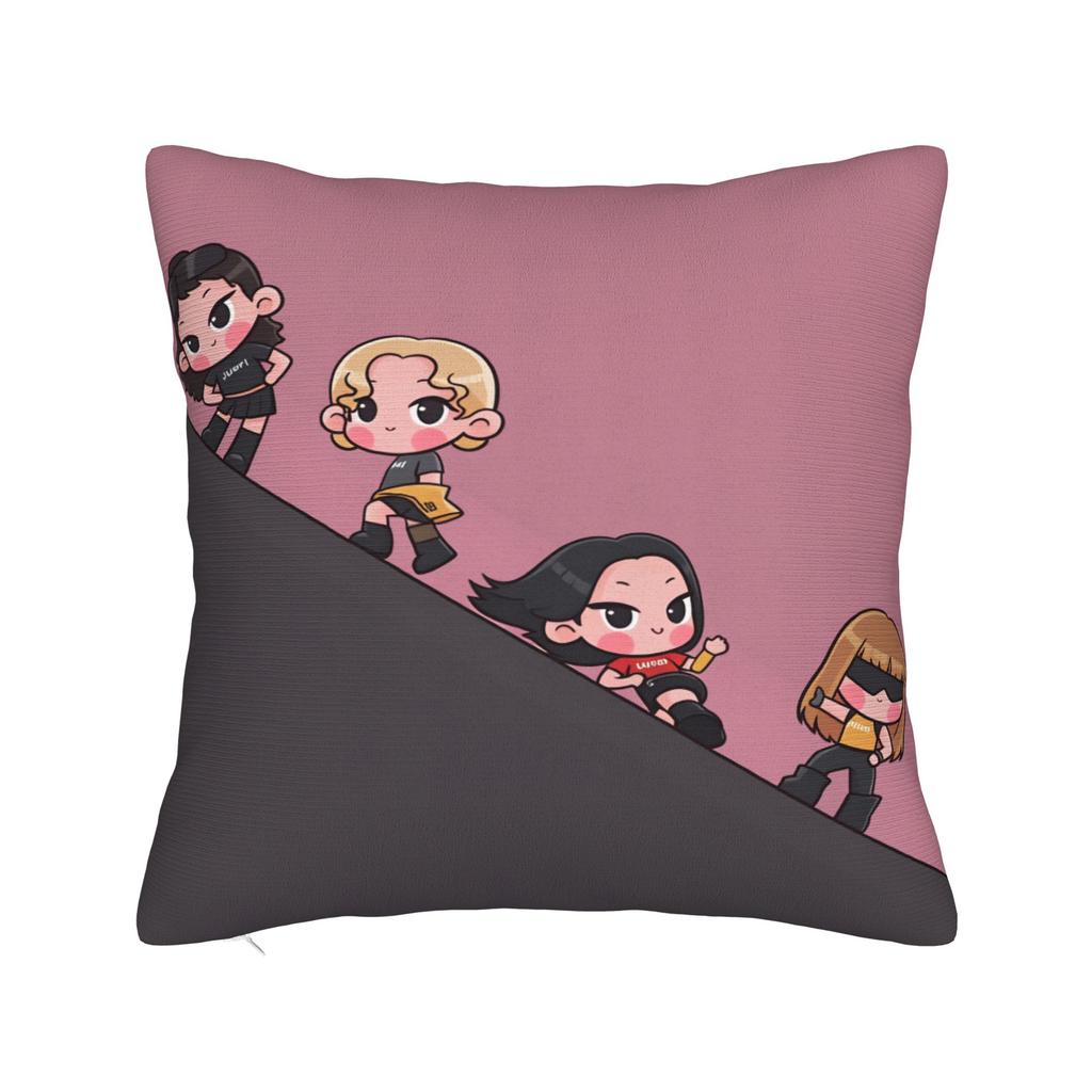 Black&Pink Colors Art Pillow Case Kawaii Pillow Cover Custom Pillowcases For Sofa Home Decor