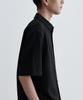 Musinsa Standard Relaxed Linen-Like Short Sleeve Shirt [Black]