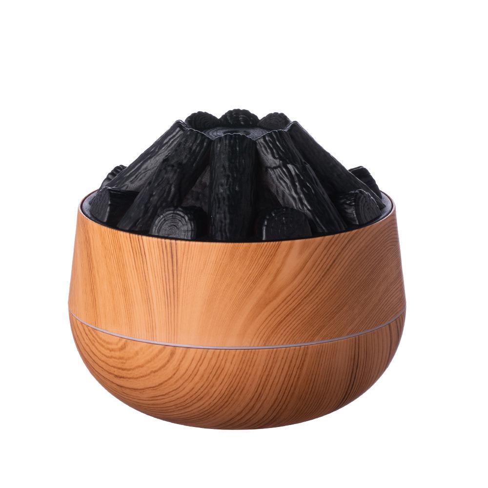 USB Atmosphere Night Light Humidifier with Simulated Charcoal Fire