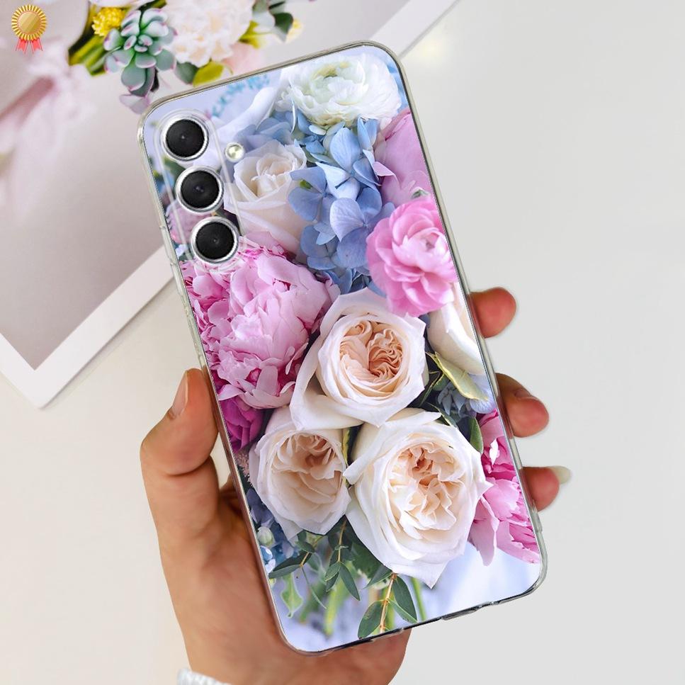 Case For Samsung F54 5G Back Cover Glitters Fashion Cat Wolf Soft Silicon Bumper For Samsung Galaxy F54 5G F546B Phone Case Capa