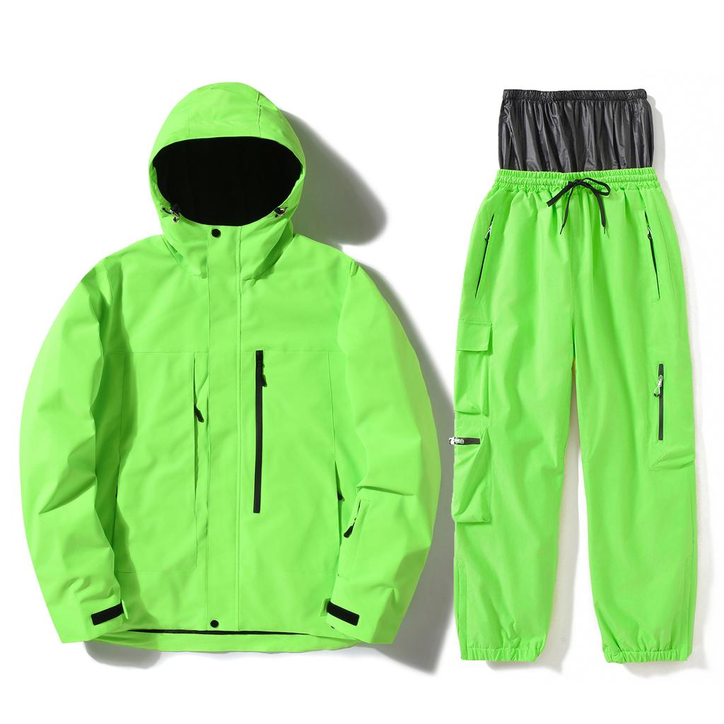 Skianzug für Herren und Damen Outdoor Winter Warm Snowboardanzug Wasserdicht Winddicht Skijacken und Hosen Set Unisex Atmungsaktiv Isoliert Schneeanzug