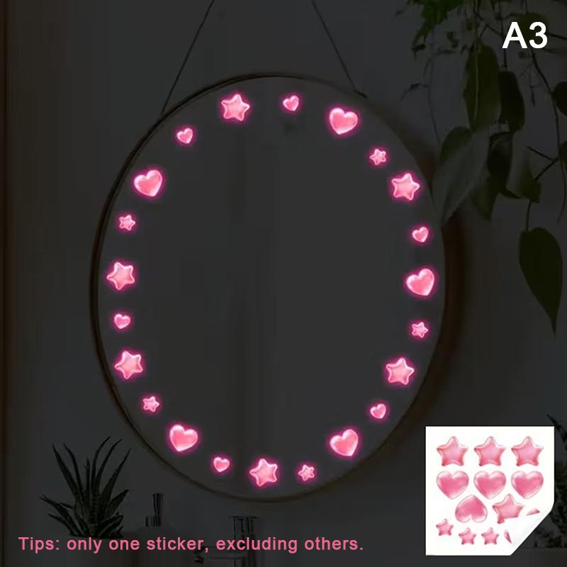 Glow-in-the-Dark Turtle Self-Adhesive Stickers Waterproof Bathroom Bedroom Decals Home Decor Sink Wall Art