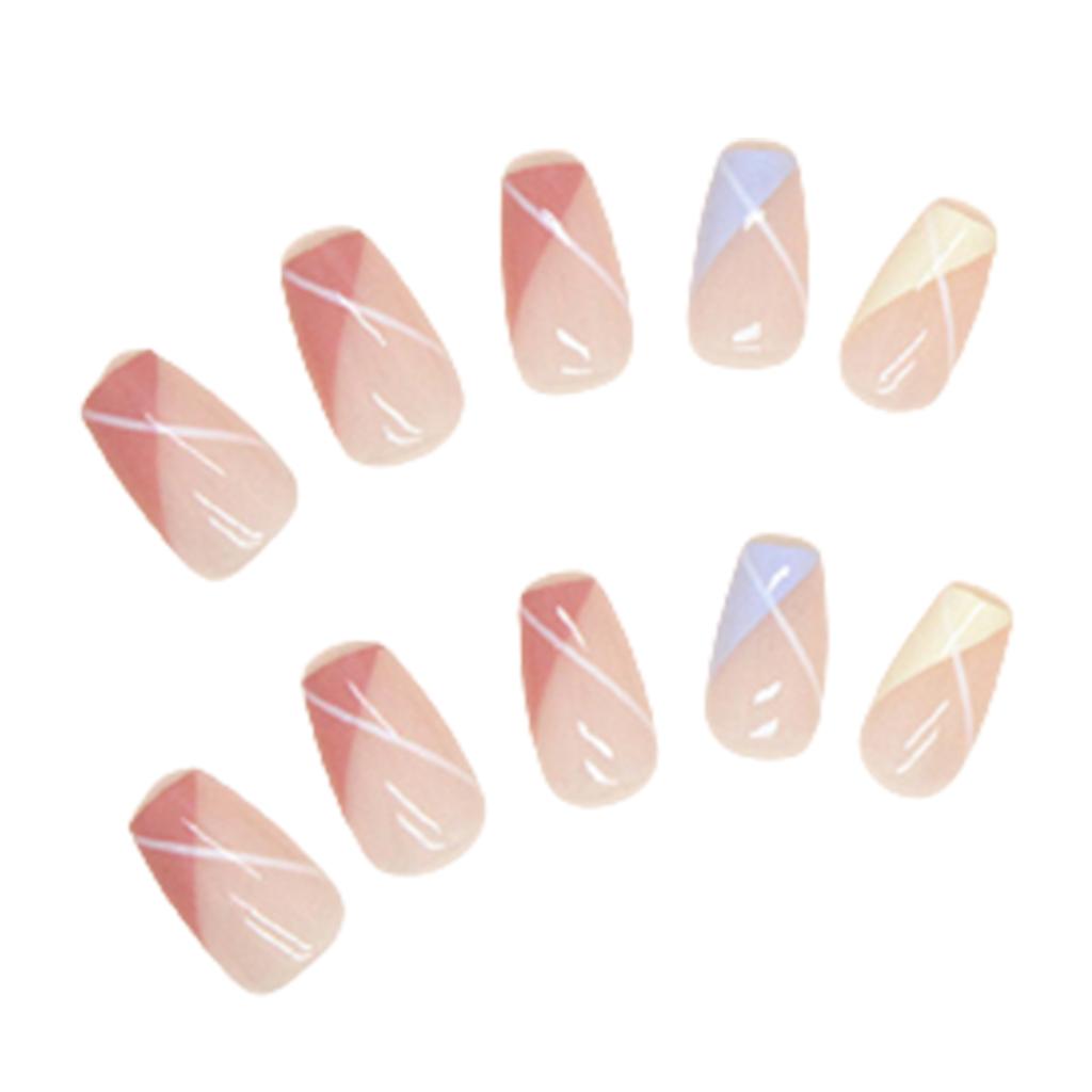 Fresh Spring Press-on Nails Easy To Apply & Remove Fake Nails for Daily and Parties Wearing