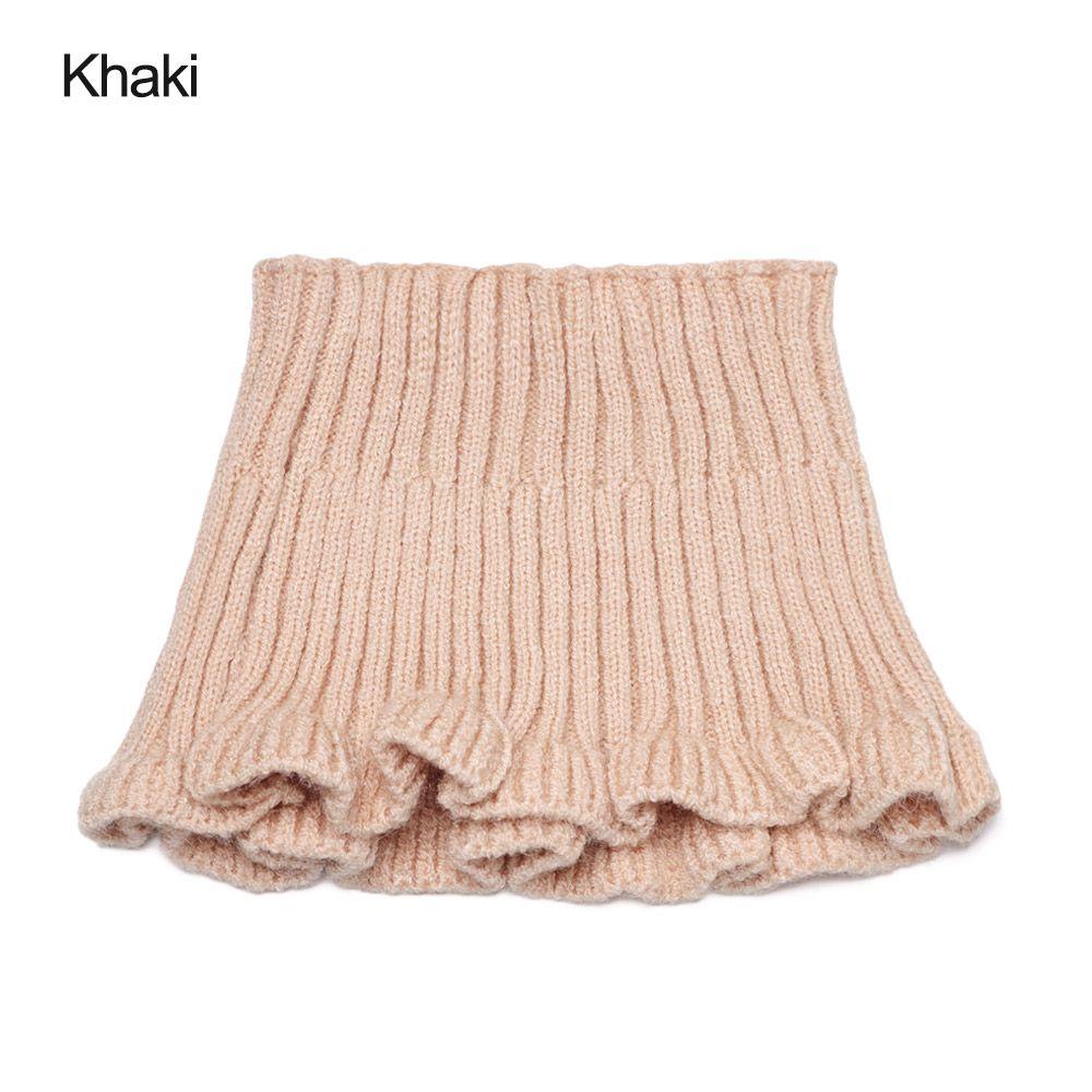 Women Windproof Detachable Warm Neck Guard Knitted Fake Collar Turtleneck Scarf