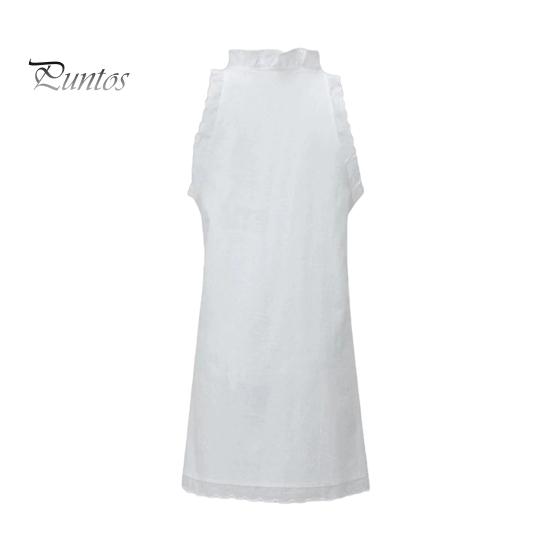 Women Summer Dress Ruffle V Neck Sleeveless Loose A-line Mini Dress Flower Edge Solid Color Short Dress for Dating Prom Beach