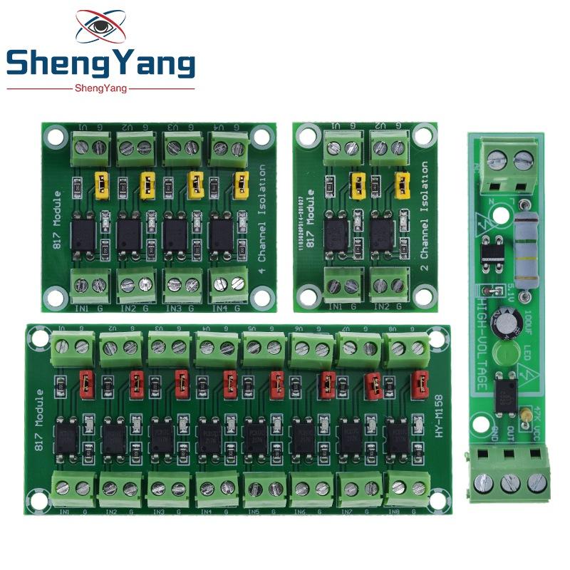 PC817 1 2 4 8 Channel Optocoupler Isolation Board Voltage Converter Adapter Module 3.6-30V Driver Photoelectric Isolated Module
