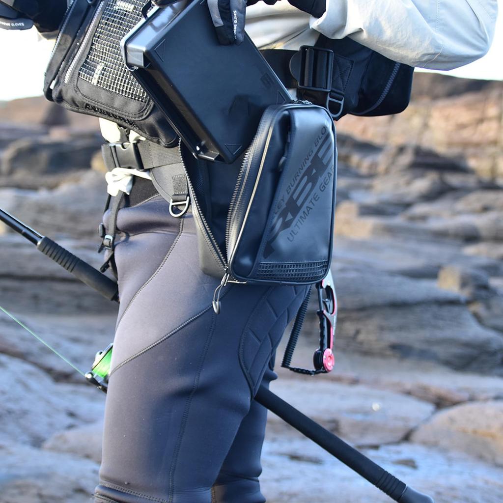 SOSHIN RBB Rock Shore Supporter Fishing Belt, Full Black, Free Size