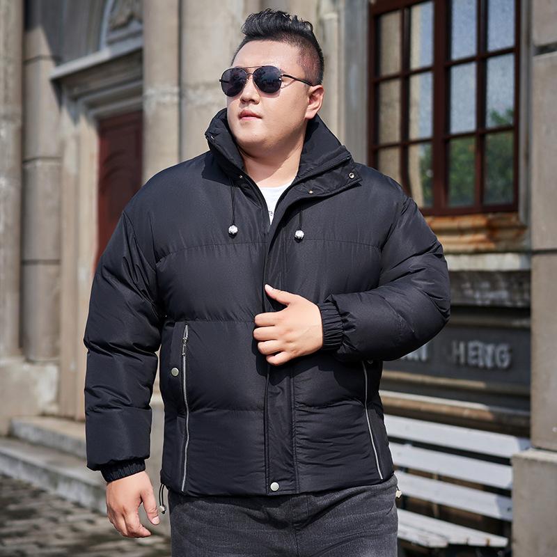 Men's and Women's Plus Size Slim Fit Hooded Winter Cotton Jacket - Thick, Warm, Solid Color, Casual Outerwear for Students
