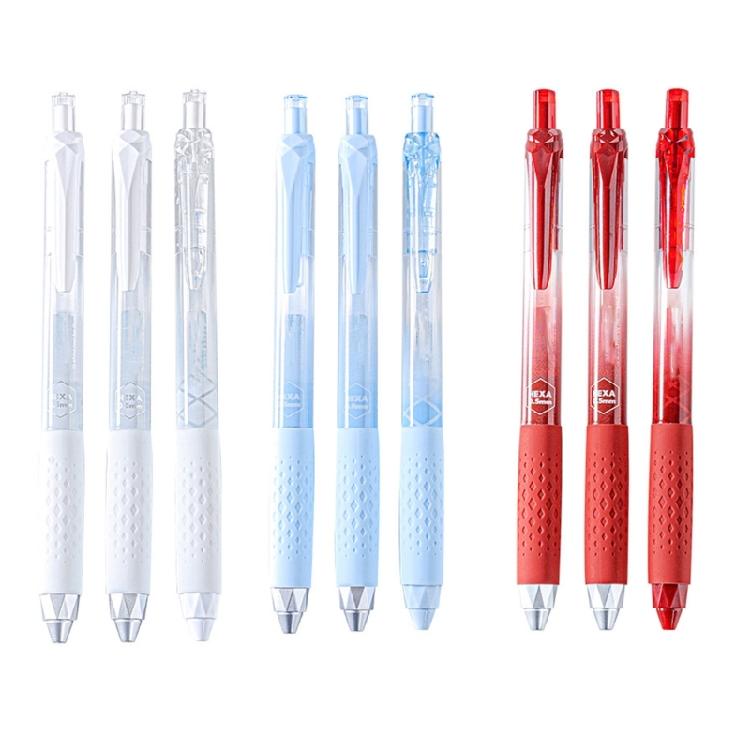 3PCS Retractable Gel Pen for Writing Note Taking Journaling Quick Drying Gel Inks Pen 0.5MM Tip Office School Supplies