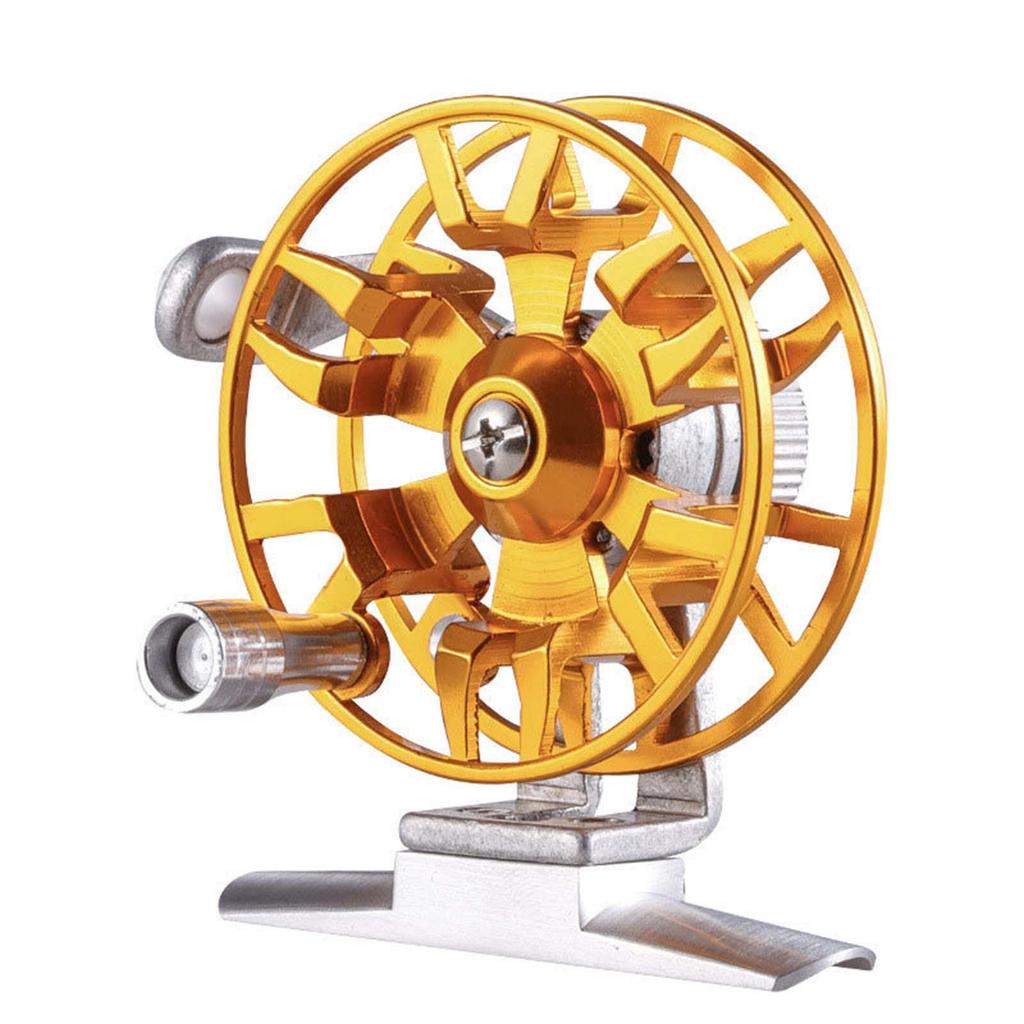 Fishing Reel Fly Wheel Spool Aluminum Alloy Body Adjustable Brake Pad Design Lightweight