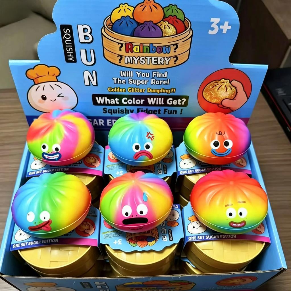 Hot Sale Rainbow Emoji Pinch Music Decompression Toy Slow Bounce Blind Box Creative Cartoon Vent Artifact Sex Toy