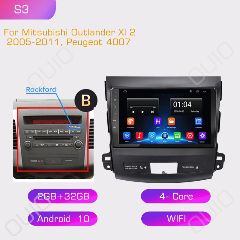 2din Android10 Car Radio Multimedia Carplay Auto GPS Navigation For Mitsubishi Outlander Xl 2 2005-2011 For Citroen C-Crosser