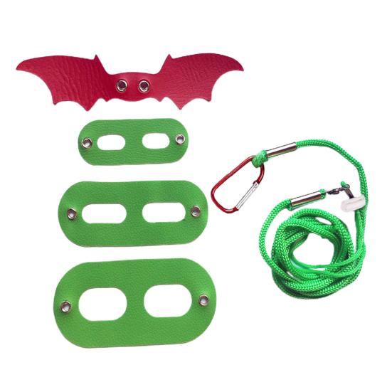 

1 комплект регулируемой шлейки для бородатой агамы с крыльями, праздничный наряд, рептилия, безопасная шлейка из искусственной кожи на Рождество A