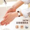 ShunkanSai Women's Analog Quartz Wristwatch with Leather Strap, Slim Fit, Stylish, Waterproof, Square Design, Simple Design, Popular for Casual Fashio