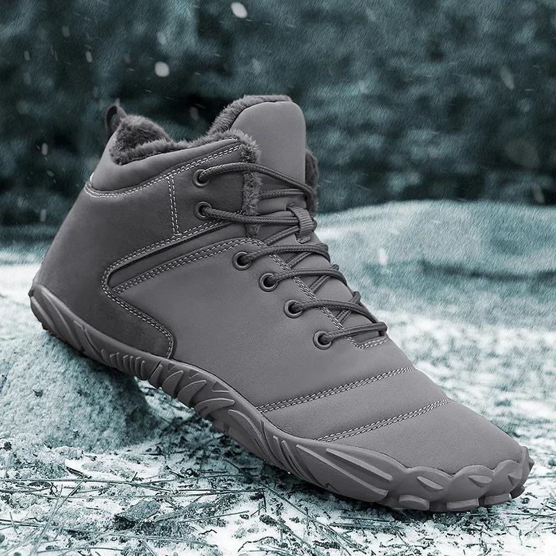 Herrestøvler 2024 Nye Vinter Hjemmesko Varme Herresko Vandtætte Skridsikre Plys Sneakers Mandlige tenis sko Støvler Herre Sneakers Vinter