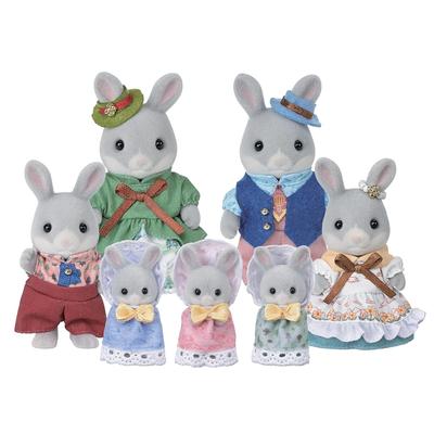 Muñecas Sylvanian Families Familia Conejo de Algodón Set de Celebración C-81 Certificado ST Mark Para Mayores de 3 Años Muñeca de Juguete Casa de Muñecas EPOCH