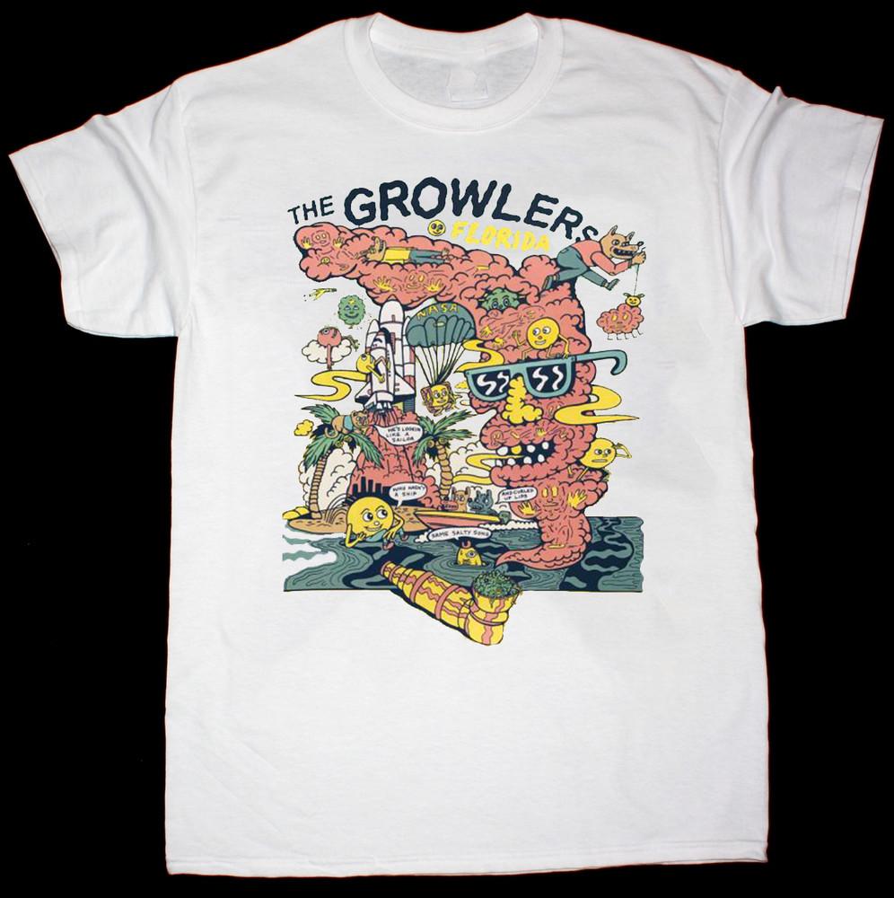 

Унисекс Футболка с принтом рок-группы The Growlers Взрослая Хлопковая Рубашка Размеры от S до 5XL CS916 Унисекс Футболка L