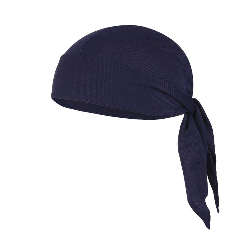 Kakatrend Bandana Cap Navy Quick Dry Sweat Absorbent Pirate Hat UV Cut Sweat Stopper Men's Breathable Mesh Durag Skull Cap Bandana Heatstroke