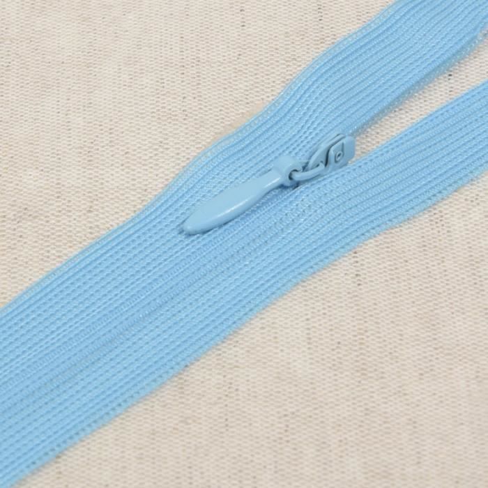 Fermeture invisible non séparable ajustable - MDC - bleu turquoise - 40cm