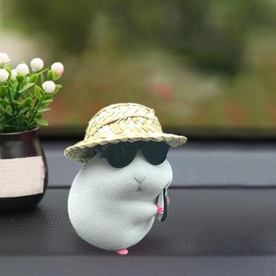 Adorable Easter Car Pendant with Removable Hat - Perfect for Shelf and Desktop Decor