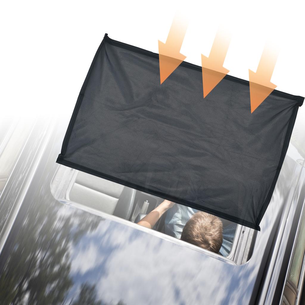 Car Sunroof Anti-mosquito Sun Shade Breathable Car Sunroof Screen Roof Magnetic Sun Protection Cover for Car Camping Trips