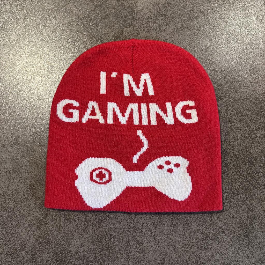 

Im Letter Gaming Beanie Knit Hat For Men And Women Casual Style Cap Gift красный