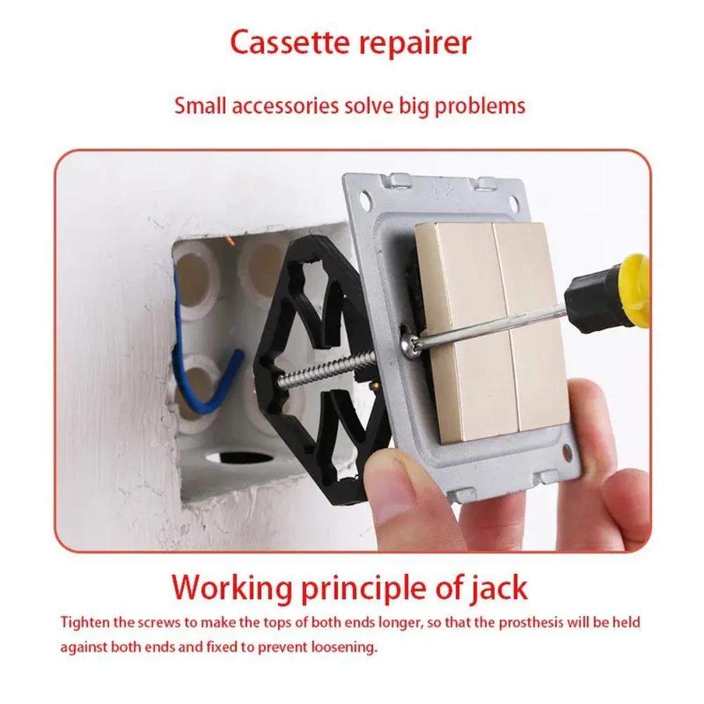 10pcs Reusable 86 Type Wall Socket Repairer Black Switch Box Repair Tool  Home