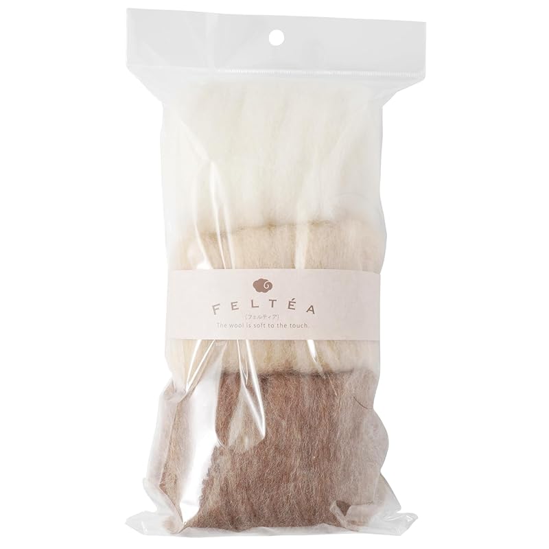 

raw wool Feltea wool felt 3 color set (B.Brown type)
