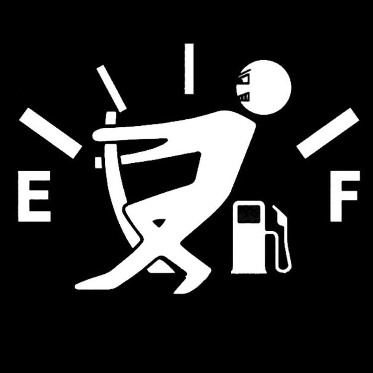 

Pull Fuel Tank Pointer To Full Hellaflush Reflective Vinyl Car Sticker белый