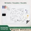 PET Magnetic Whiteboard A3/A4/A5 Refrigerator Magnet Portable Dry Erase White Board  School