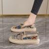 Tygskor nya ventilerande sommar platta vardagliga retro canvas skor trendiga