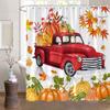 Podzimní sprchové závěsy do koupelny Podzimní sklizeň dýní Statek Den díkůvzdání Halloween sprchová vana s háčky Výzdoba koupelny