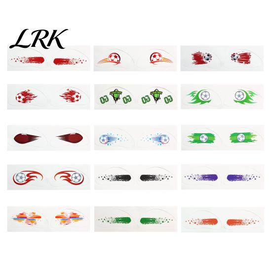 Kids And Adult Temporary Tattoos Soccer Face Stickers, Waterproof Body Art for Sports Holiday Fans, Football Team Party Makeup Decals Game Day Event